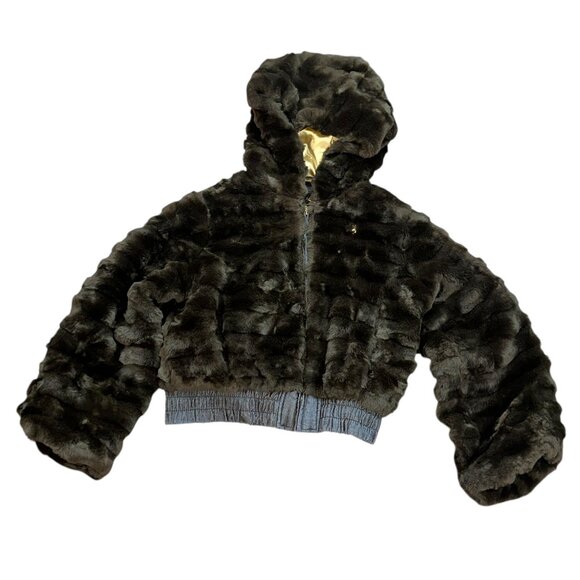 Baby Phat Jackets & Blazers - Baby Phat Vintage Y2K Faux Fur Brown Bomber Jacket Hood Coat Lined Pockets 2XL